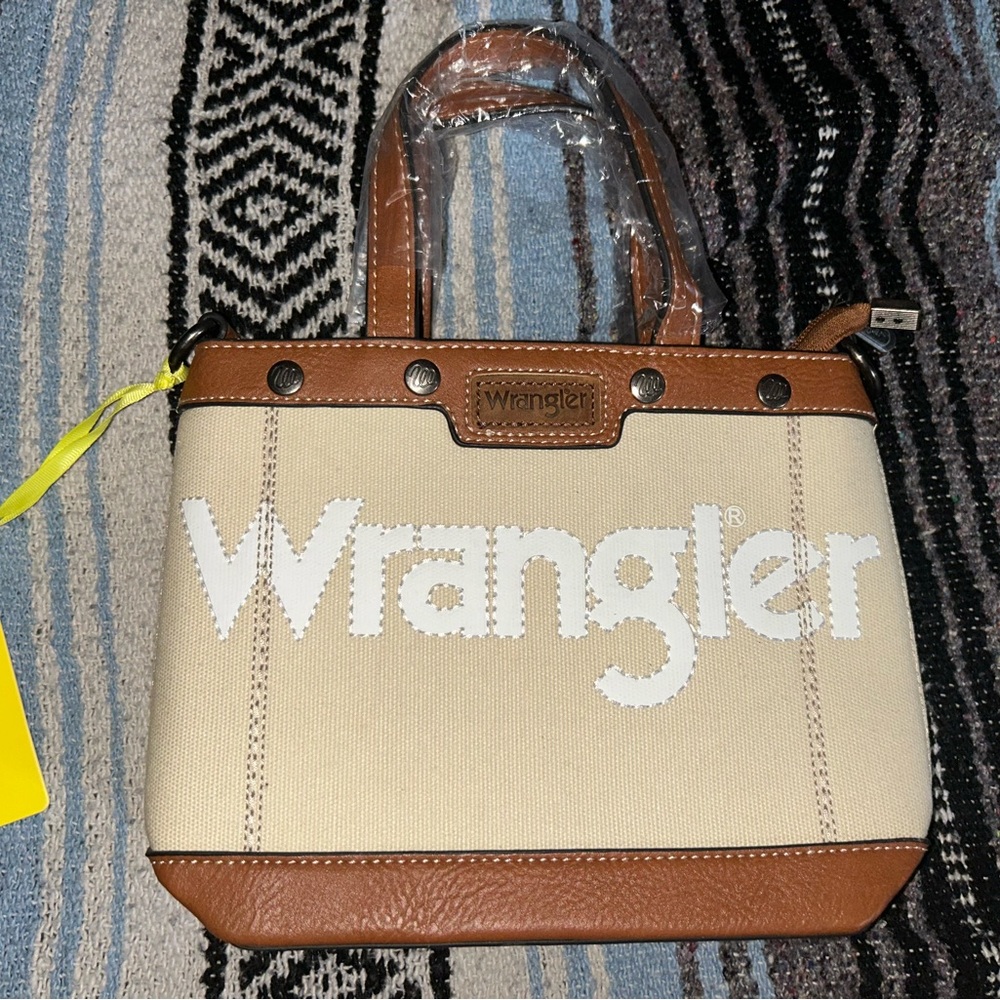 New Wrangler Crossbody Bag Demin Design With Top Handle Adjustable Strap